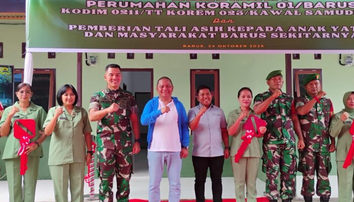 Bakhtiar Sibarani Resmikan Rumah Dinas Koramil 01/Barus