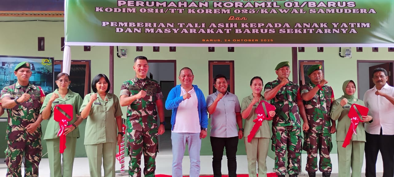 Bakhtiar Sibarani Resmikan Rumah Dinas Koramil 01/Barus