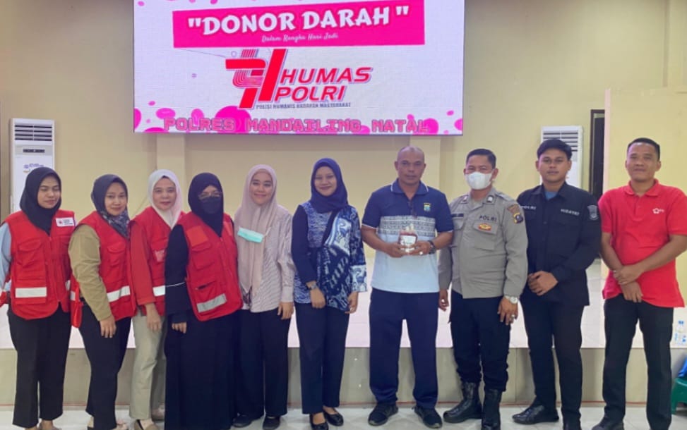 Wujud Polisi Humanis, Polres Madina Gelar Donor Darah Di Hari Jadi Humas Polri