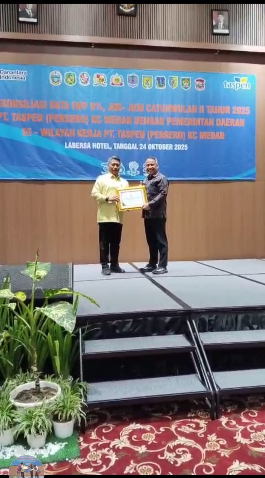 Pemkab Deliserdang Terbaik I Pembayaran Premi Iuran Wajib Pegawai 8%, JKK Dan JKM Caturwulan II