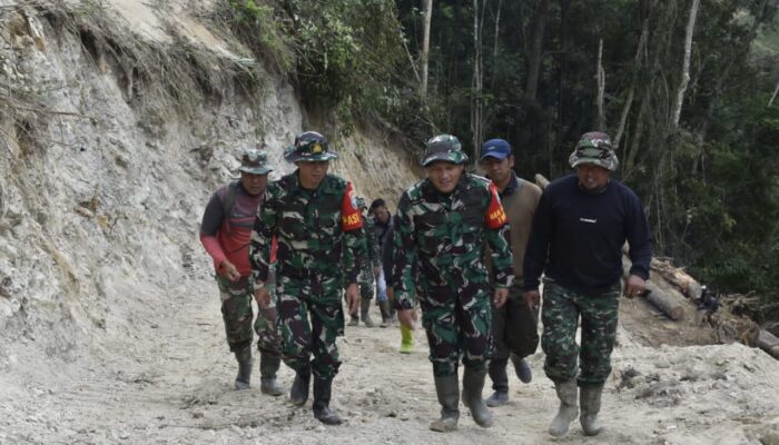 Dansatgas TMMD Tinjau Pembukaan Jalan Di Bener Meriah, Harapkan Manfaat Bagi Masyarakat