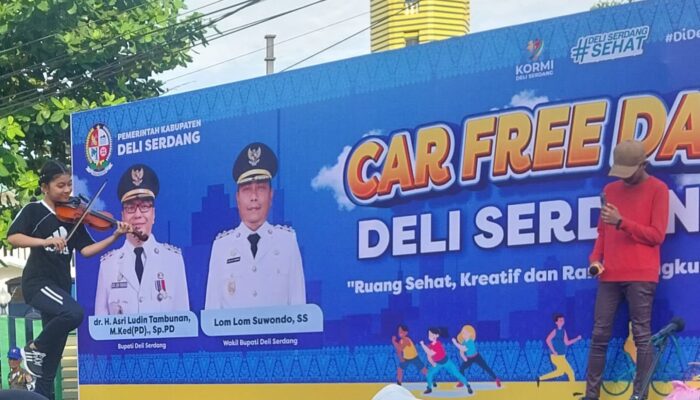 Gesekan Biola Qiara Asqa Meriahkan Car Free Day Lubukpakam