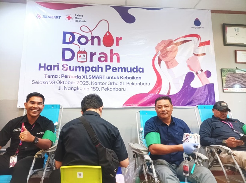 Meriahkan Hari Sumpah Pemuda, Karyawan XLSMART Gelar Donor Darah