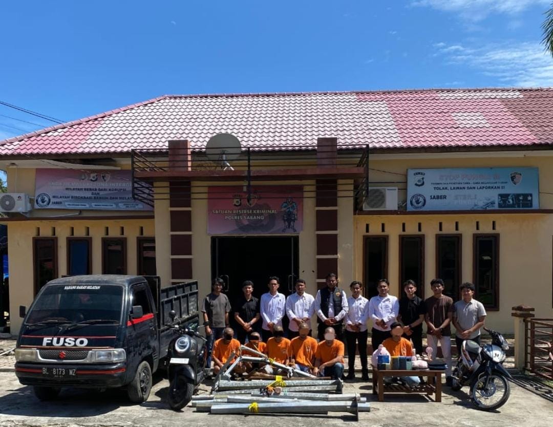 Polres Sabang Amankan Enam Tersangka Kasus Pencurian