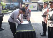Kapolres Agara Pimpin Upacara Sertijab Kasat Intelkan Dan Kasat Lantas