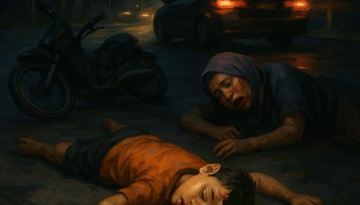 Koban Tabrak Lari Di Lubukpakam, Anak 7 Tahun Tewas Di Tempat