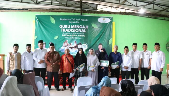 Pemko Binjai Dan Baznas Salurkan Tali Asih Kepada Guru Mengaji Tradisional