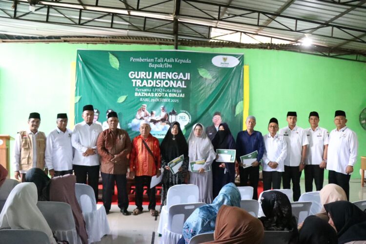 Pemko Binjai Dan Baznas Salurkan Tali Asih Kepada Guru Mengaji Tradisional