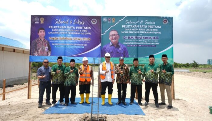 Perkuat Pemenuhan Gizi Nasional, Peletakan Batu Pertama Dapur SPPG MBM Kampus UMSU