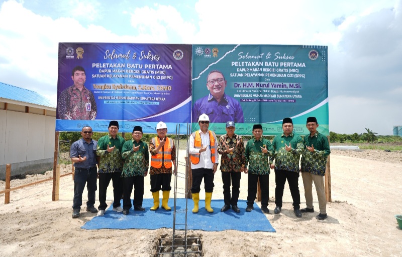 Perkuat Pemenuhan Gizi Nasional, Peletakan Batu Pertama Dapur SPPG MBM Kampus UMSU