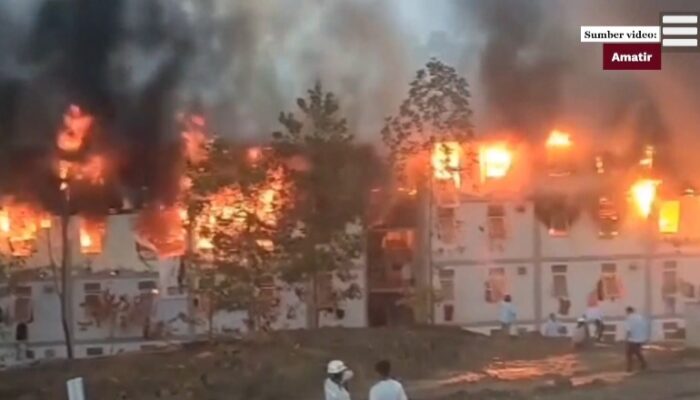 Hunian Pekerja Konstruksi IKN Terbakar