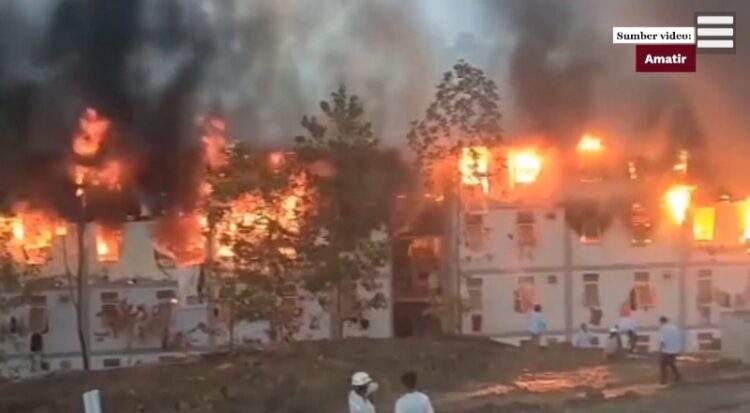 Hunian Pekerja Konstruksi IKN Terbakar