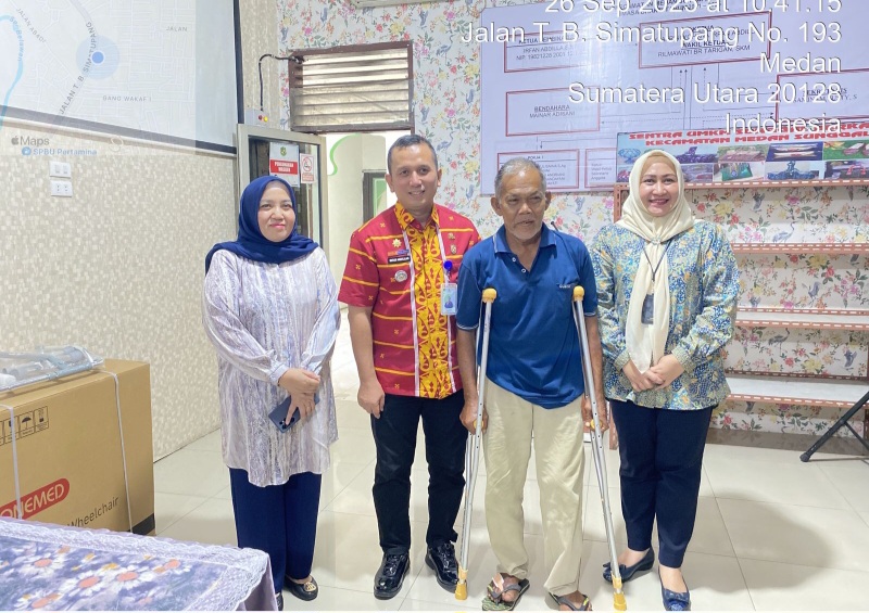 Dinas Sosial Medan Salurkan Alat Bantu Bagi Penyandang Disabilitas