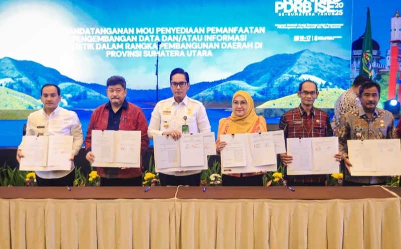 Ikuti Konreg PDRB-ISE 2025 Se- Sumatera, Rico Waas Dan BPS Tandatangani MoU Penyediaan Pemanfaatan Pengembangan Data