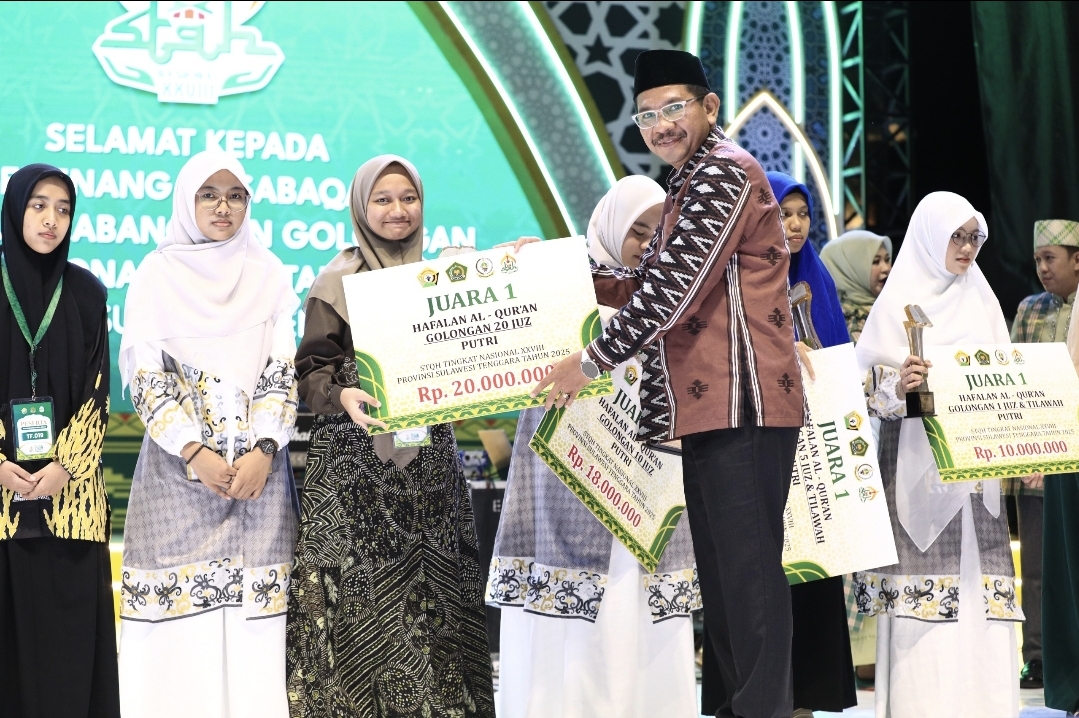 Kalimantan Timur Juara Umum STQH 2025, Sumatra Utara Masuk 10 Besar