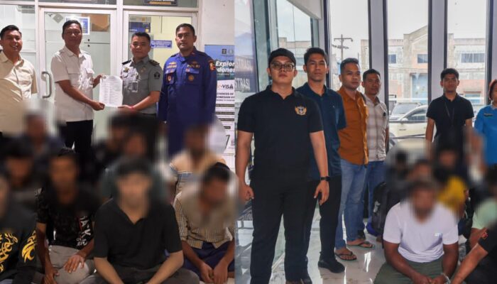 Kantor Imigrasi Belawan Serahkan 9 WNA Ke Rudenim Medan