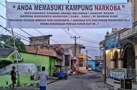 Warga Belawan Resah, Pasang Spanduk: Anda Memasuki Kampung Narkoba