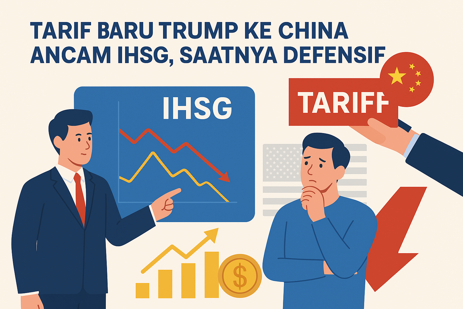 Tarif Baru Trump Ke China Ancam IHSG, Saatnya Defensif