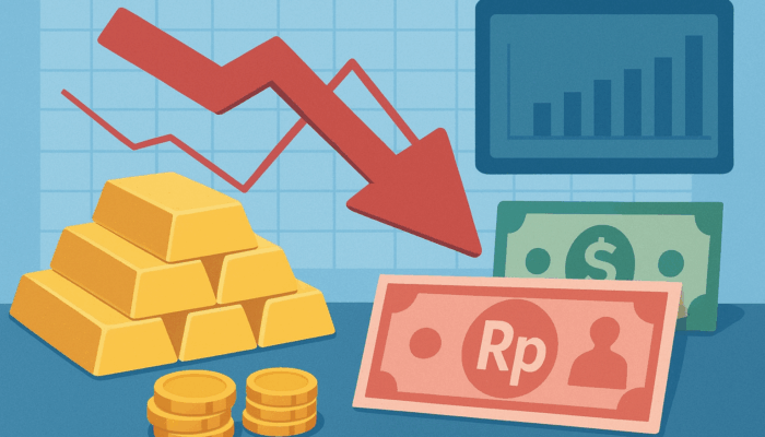 Menanti Keputusan BI, Rupiah Dan Harga Emas Turun Di Awal Pekan
