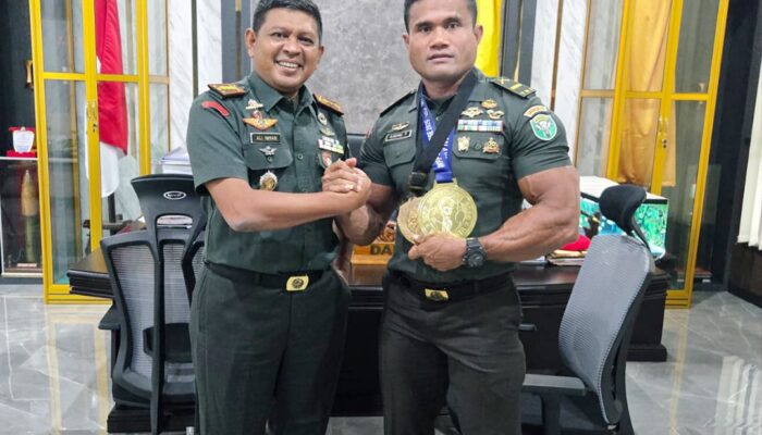 Danrem 011/Lilawangsa Sambut Letda Andri Yanto, Altet Binaraga Juara Internasional