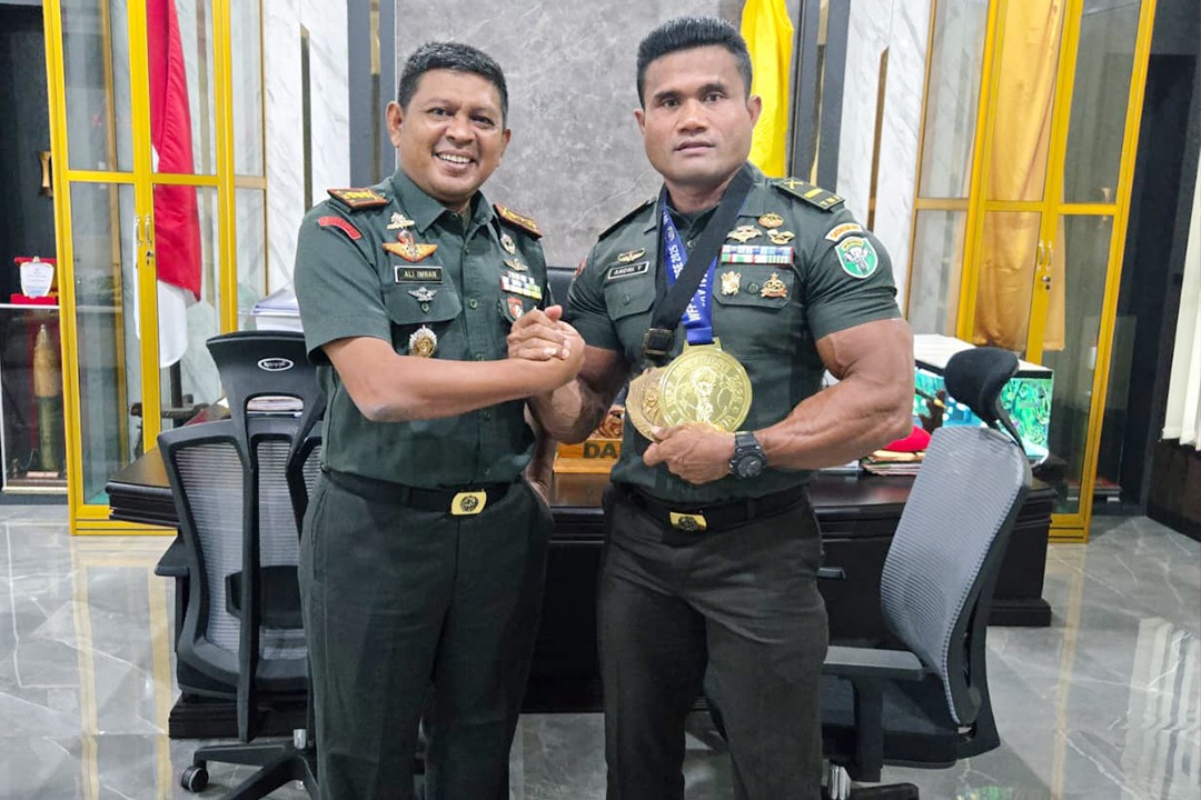 Danrem 011/Lilawangsa Sambut Letda Andri Yanto, Altet Binaraga Juara Internasional