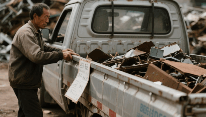 Heboh, Mobil Operasional BUMDes Alur Cempedak Dijual Ke Pengepul Barang Bekas