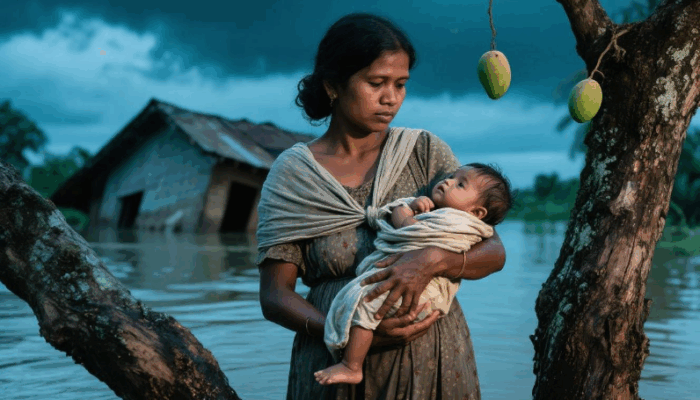 Cerita Pilu Dari Simpang Empat Mereudu: Pengorbanan Seorang Ibu Di Tengah Amukan Banjir
