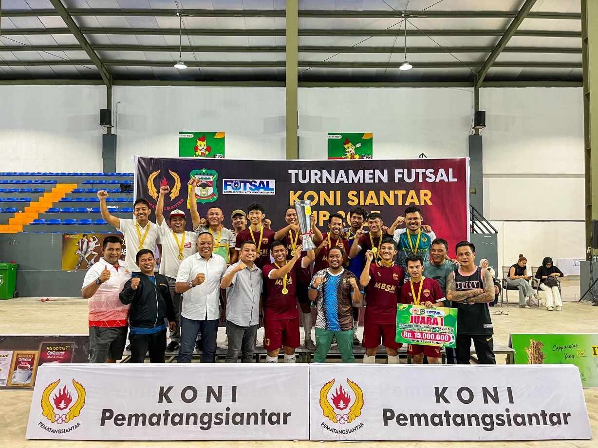 Tim MBSM Juara Turnamen Futsal KONI Pematangsiantar