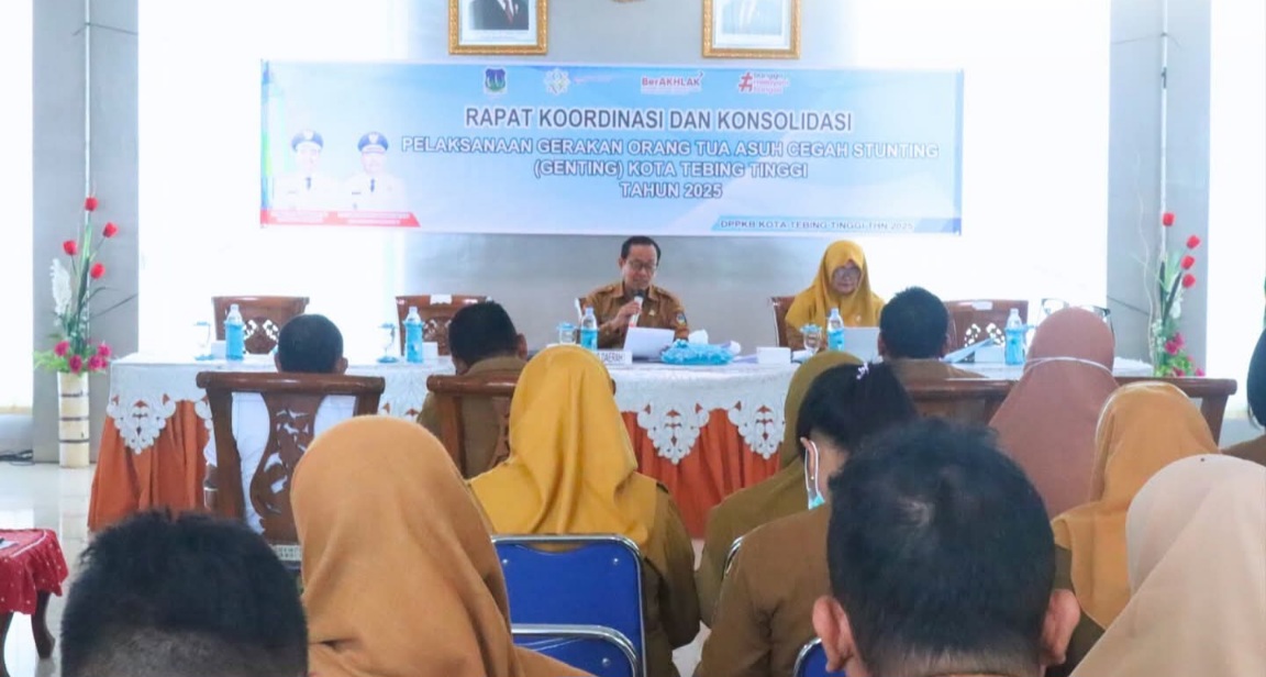 Pj Sekdako Tebingtinggi Ajak Hilangkan Akar Stunting Lewat Rakor GENTING
