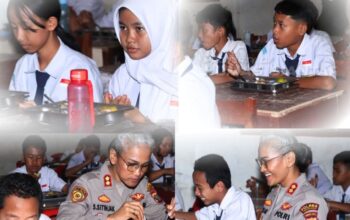 Kapolres Pematangsiantar Pantau Distribusi Makanan Bergizi Di SMPN 1