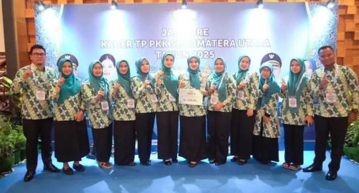 TP PKK Labusel Raih Juara 3 Lomba Senam Kreasi CTPS Tingkat Sumut