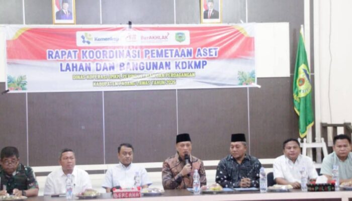 Pemkab Padanglawas Gelar Rakor Pemetaan Aset Koperasi Desa Merah Putih