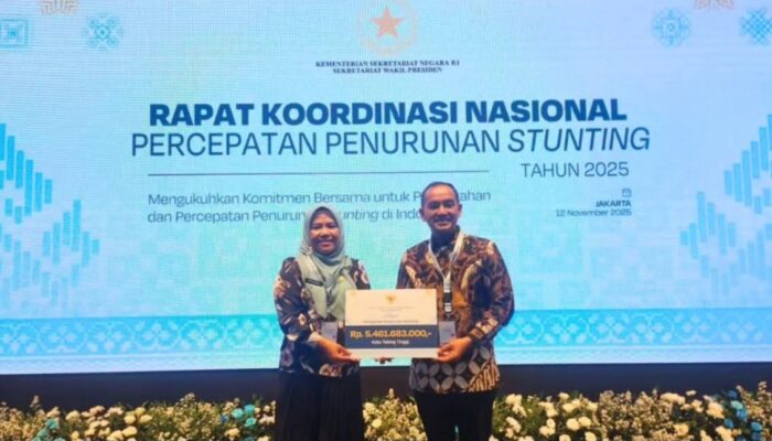 Wali Kota Tebingtinggi Terima Insentif Fiskal Dari Kemenkeu Atas Penurunan Stunting