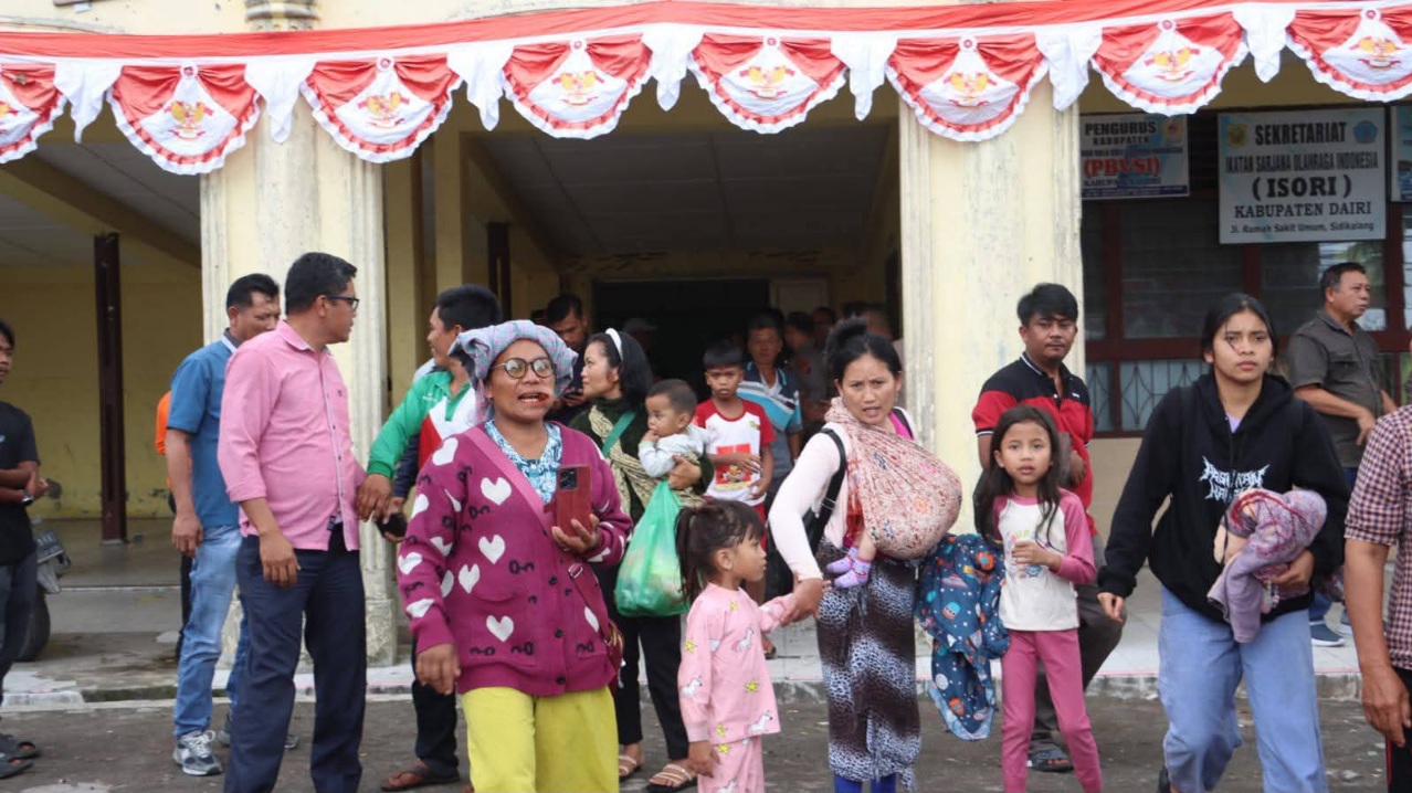 Warga Parbuluan VI Akhiri Pengungsian Setelah Seminggu