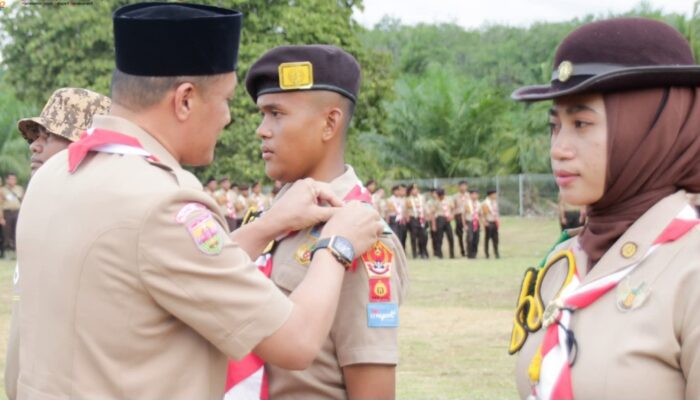 Wabup Palas Buka Perkemahan Saka Wira Kartika Kodim 0212/TS