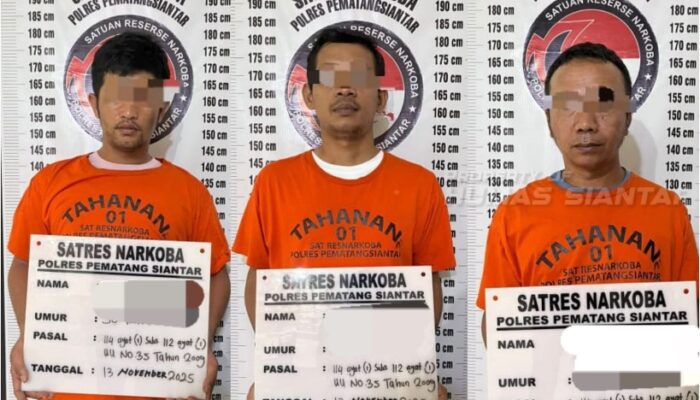Polres Siantar Amankan 18,1 Gram Sabu Di Gang Pulau Batu, Tiga Tersangka Ditangkap