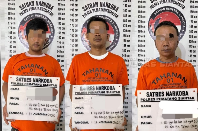 Polres Siantar Amankan 18,1 Gram Sabu Di Gang Pulau Batu, Tiga Tersangka Ditangkap
