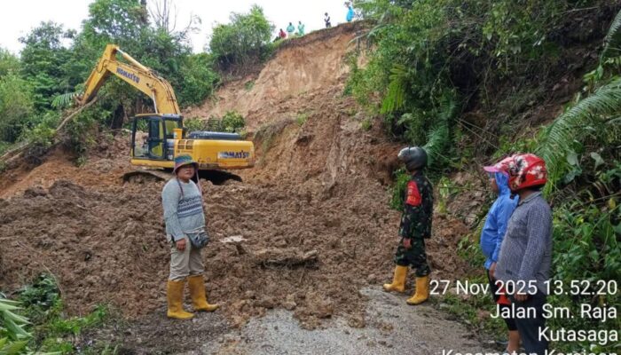 Longsor Kuta Saga Pakpak Bharat Ditangani Dengan Alat Berat