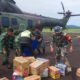Helikopter Caracal TNI AU Salurkan Bantuan Ke Sibolga