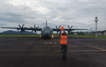 Hercules TNI AU Kirim 7 Ton Bantuan Ke Tapanuli Tengah