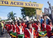 Kafilah MTQ Banda Aceh Meriahkan Pawai Ta’aruf Di Pidie Jaya