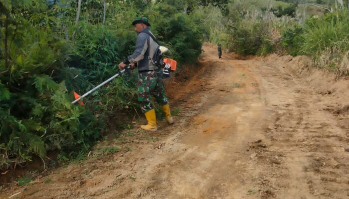 Di Lembah Pedalaman Desa Reje Guru, Satgas TMMD Sukses Wujudkan Akses Masyarakat
