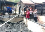 Kapolsek Lawe Alas Pimpin Pemadaman Kebakaran Rumah