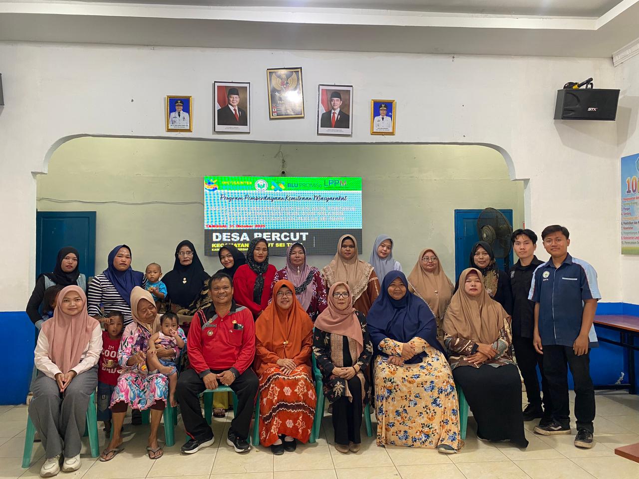 Dorong Pemberdayaan Keluarga Nelayan, Tim PKM DPPM Unimed Rancang Inovasi Rak Jemur Ikan Asin Portabel Di Desa Percut