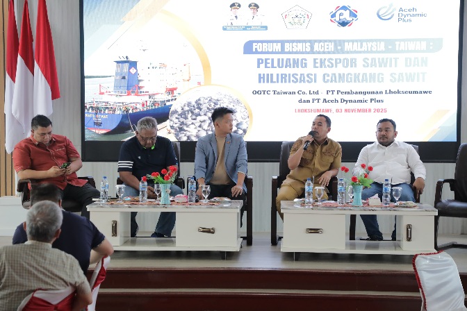 Wali Kota Lhokseumawe Dorong Ekspor Dan Hilirisasi Cangkang Sawit Melalui Forum Bisnis Aceh–Malaysia–Taiwan