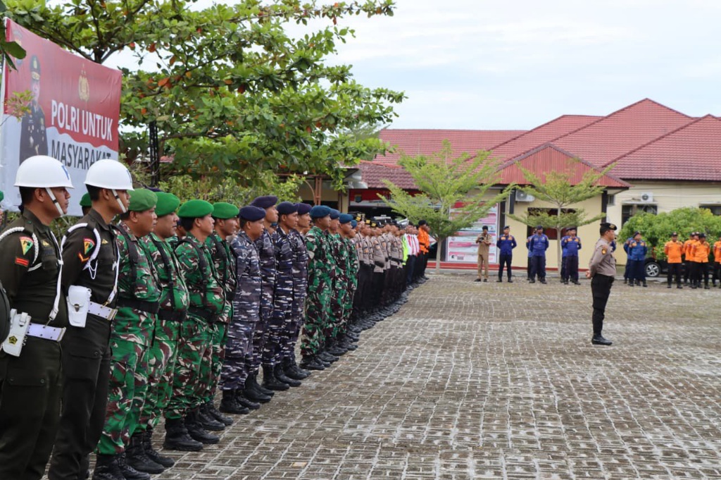 Polres Tapteng Apel Siaga Bencana
