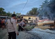 Polisi Selidiki Penyebab Kebakaran Tiga Rumah Di Manduamas Tapteng