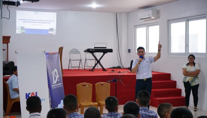 KAI Bandara Gencarkan Sosialisasi Keselamatan Kereta Api Di Batang Kuis