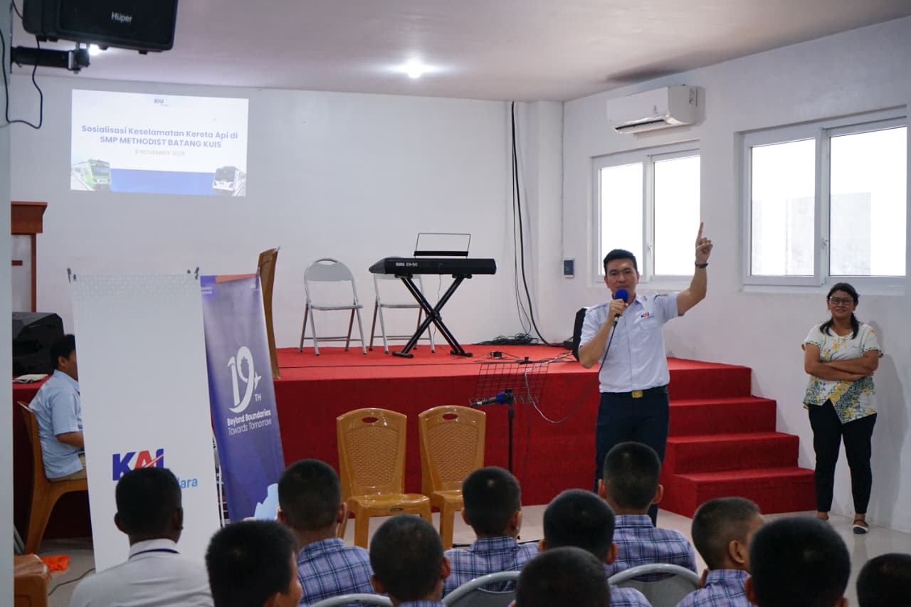 KAI Bandara Gencarkan Sosialisasi Keselamatan Kereta Api Di Batang Kuis