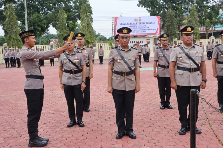 AKBP Muliadi Pimpin Sertijab Empat Pejabat Utama Polres Aceh Tamiang Dan Kapolsek